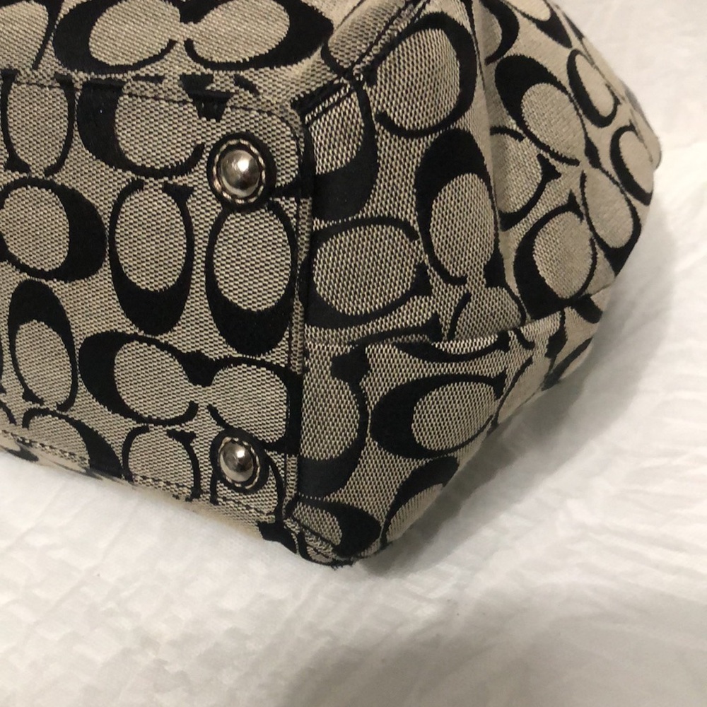 Coach Signature Canvas Shoulder Bag - Picture 9 of 12
